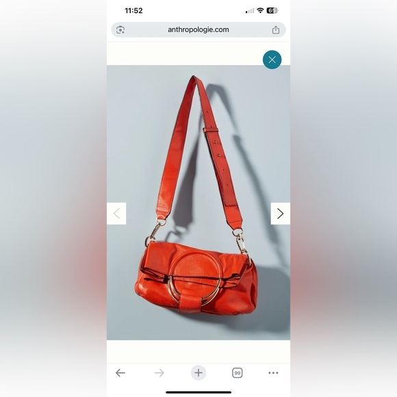 Liebeskind Ravenna Ring Bag in Orange Red Two Way Bag NWOT - Picture 12 of 14